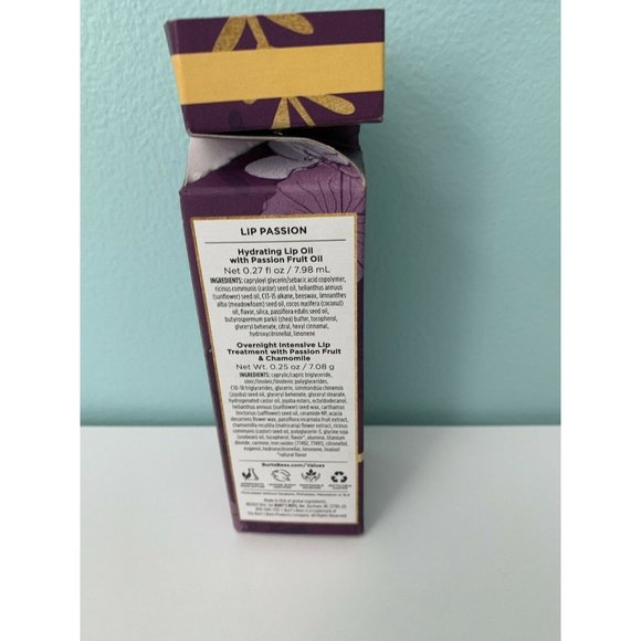 Burt's Bees Lip Passion Gift Set-Hydrating Oil-Overnight Intensive Lip Treatment - Picture 2 of 4